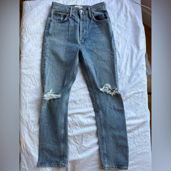 Agolde Women’s High Rise Riley Jeans - Picture 2 of 7